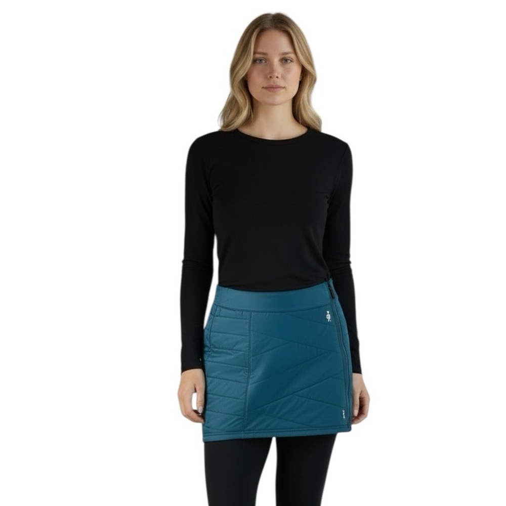 Smartwool Smartloft Skirt Insulated Blue Mini Quilted Womens Size M NEW